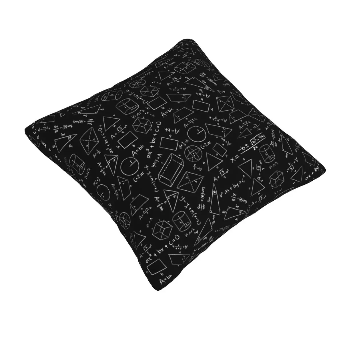 Math Themed Black And White Equation Design Square Pillowcase Pillow Cover Cushion Decor Comfort Throw Pillow for Home Car