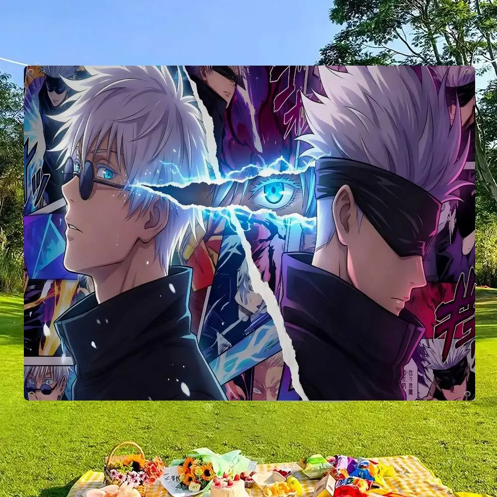 Anime J-jujutsu K-kaisen Gojo Satoru Creative Pattern Hanging Flag Polyester Printed Banner Hand Pulled Flag