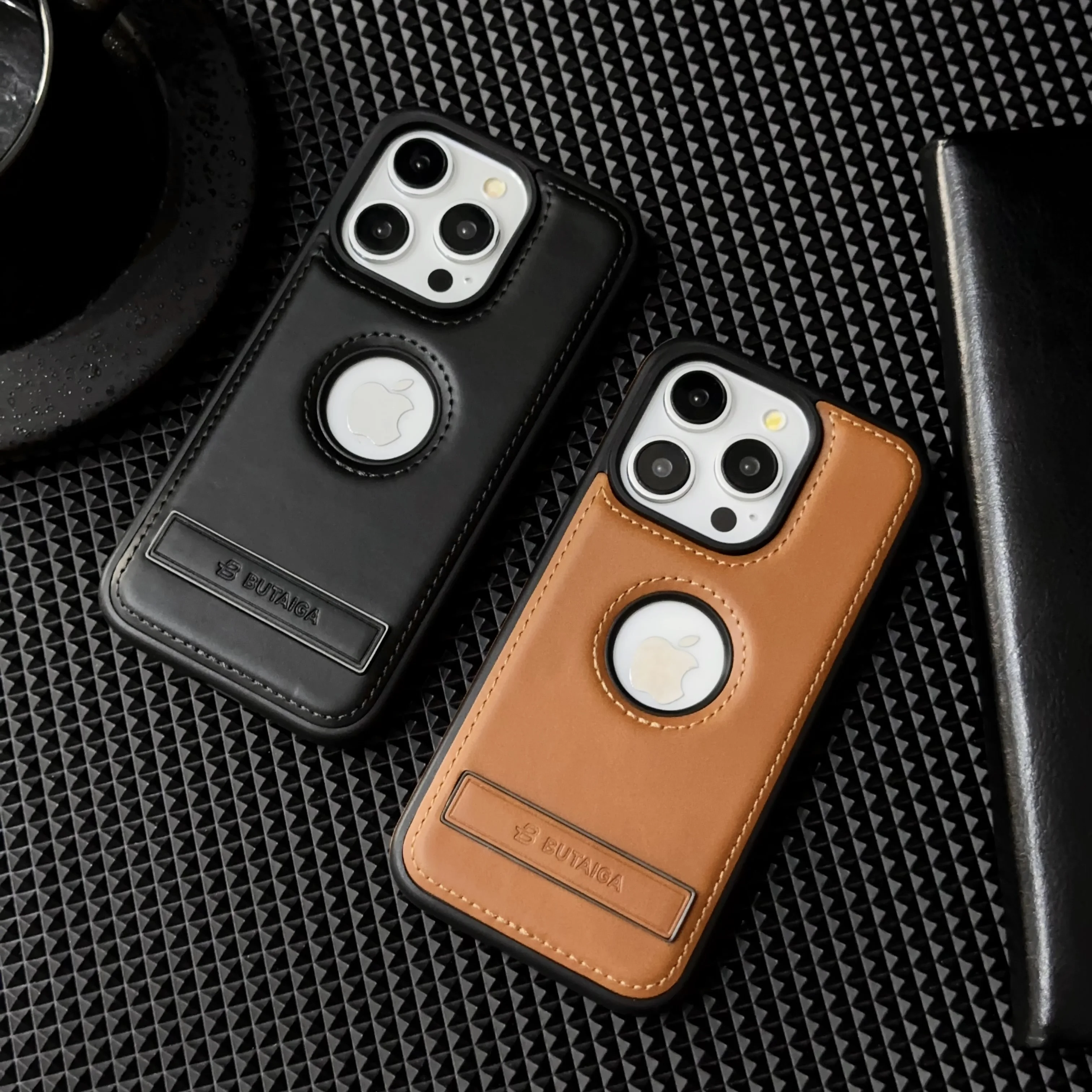 

Деловой магнитный кожаный невидимый чехол-подставка для iPhone 15 Pro Max 14 Plus 13 12, беспроводная зарядка для чехла с логотипом Magsafe