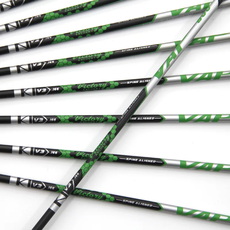 4.2mm Victory VAP V3 Carbon Arrow Shafts Spine 350 400 500 600 700 800 900 1000 1100 Length 30.5Inch Free Cut Archery 12Pcs 2