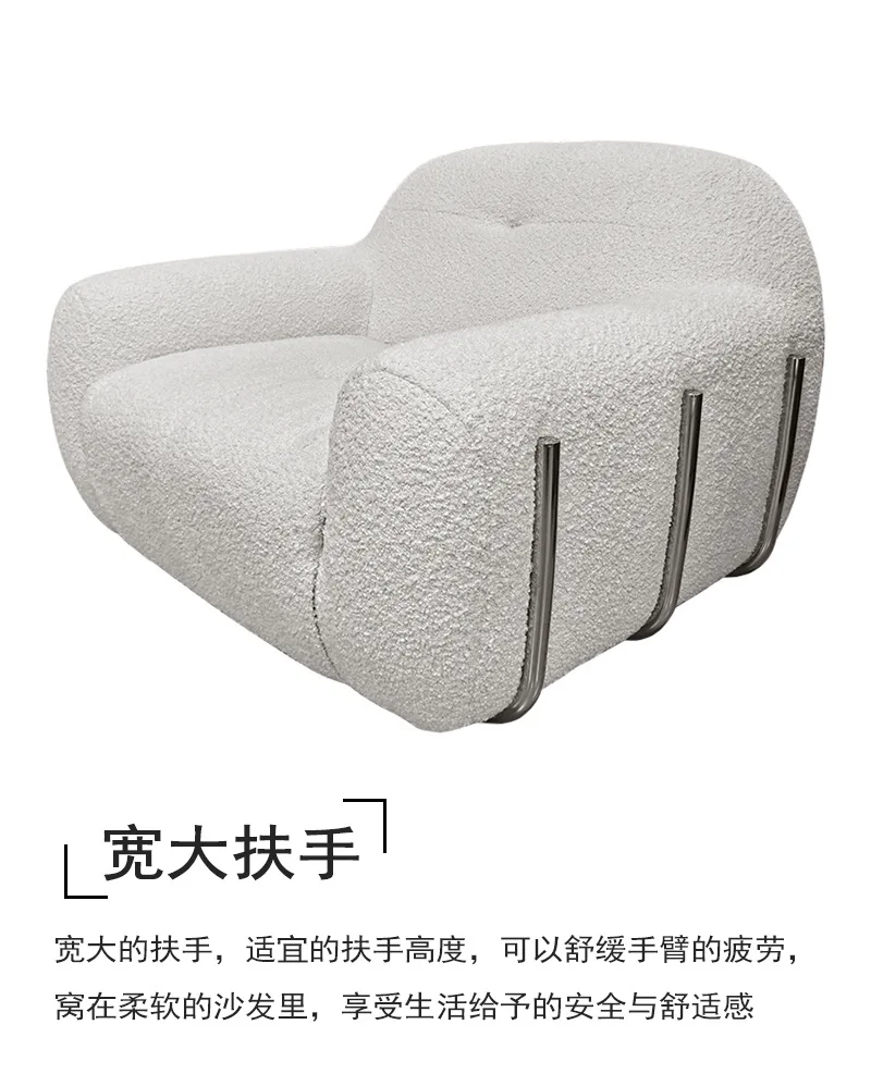 أريكة قماش الصوف غرفة المعيشة أريكة واحدة أريكة ثلاثية #3