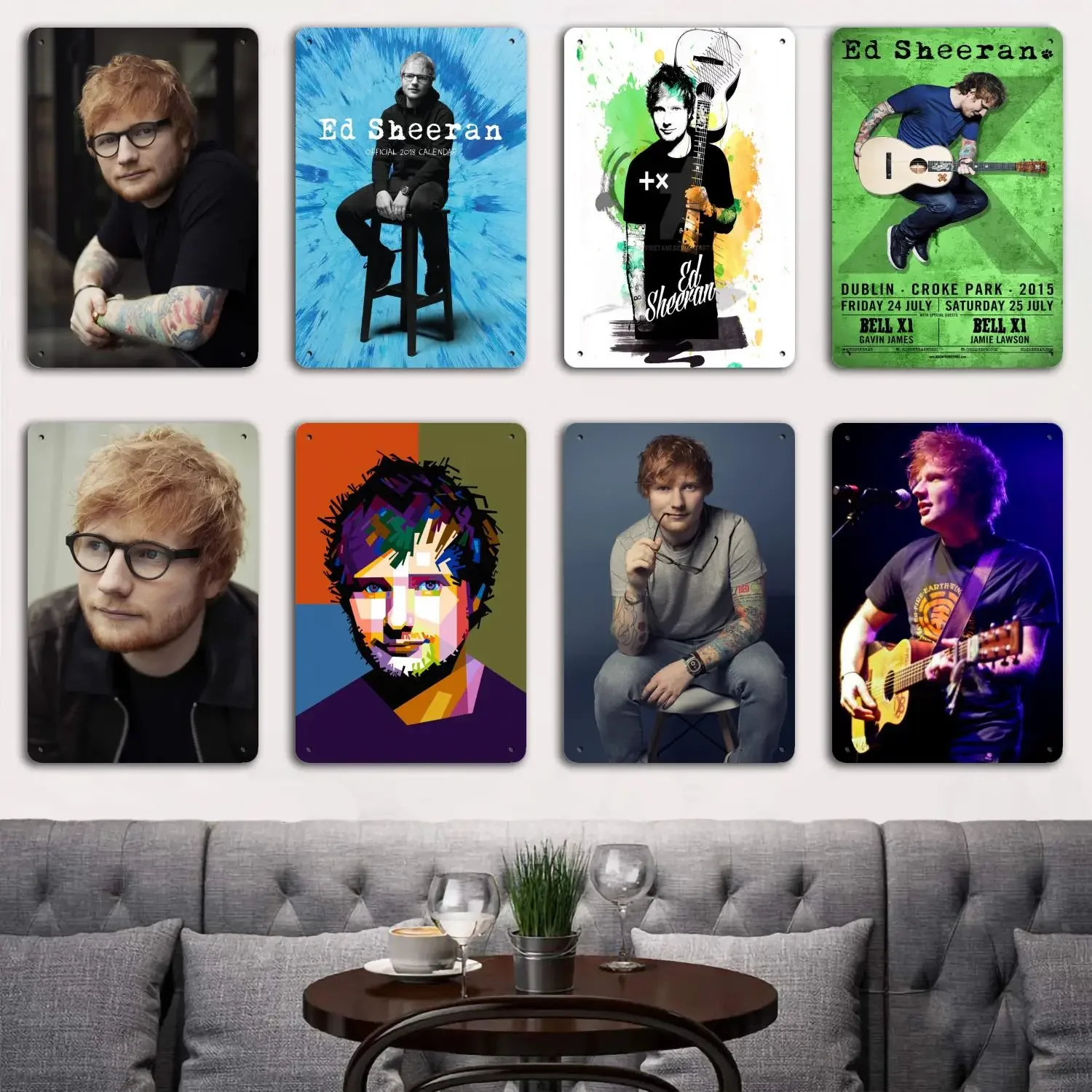 Ed Sheeran Tin Metal Plaques and Signs Wall Decor, Captain Poster, Vintage Decor, Bar, Pub, Club, Wall Decoration