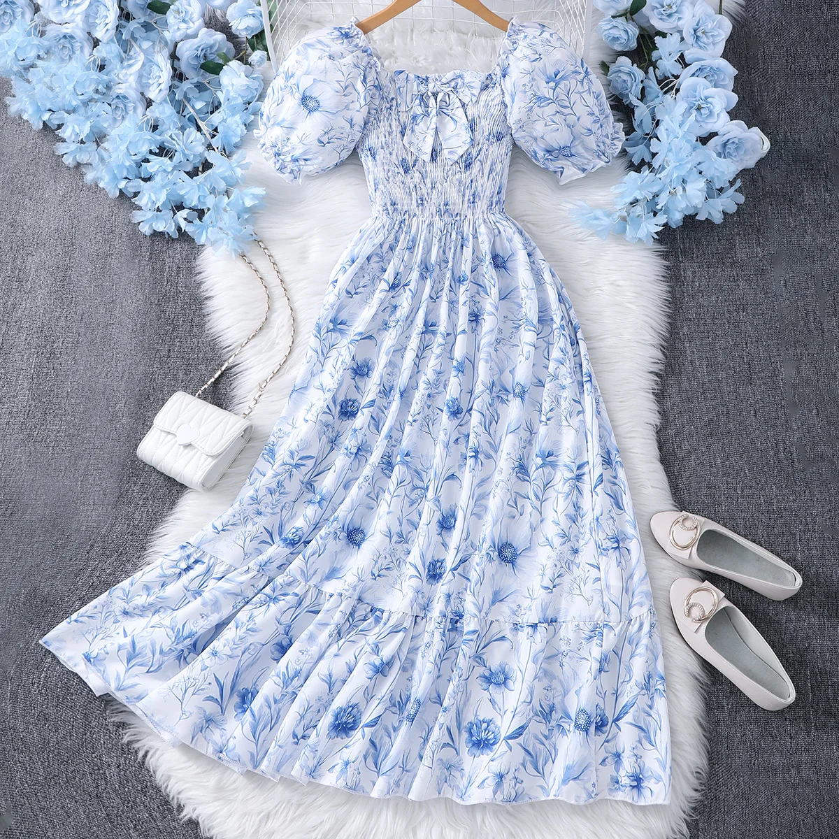 

Длинное платье с цветочным принтом для девочек-подростков, летние повседневные платья для отпуска для молодых девушек, элегантная женская одежда для дня рождения, 13, 14, 15, 16 лет