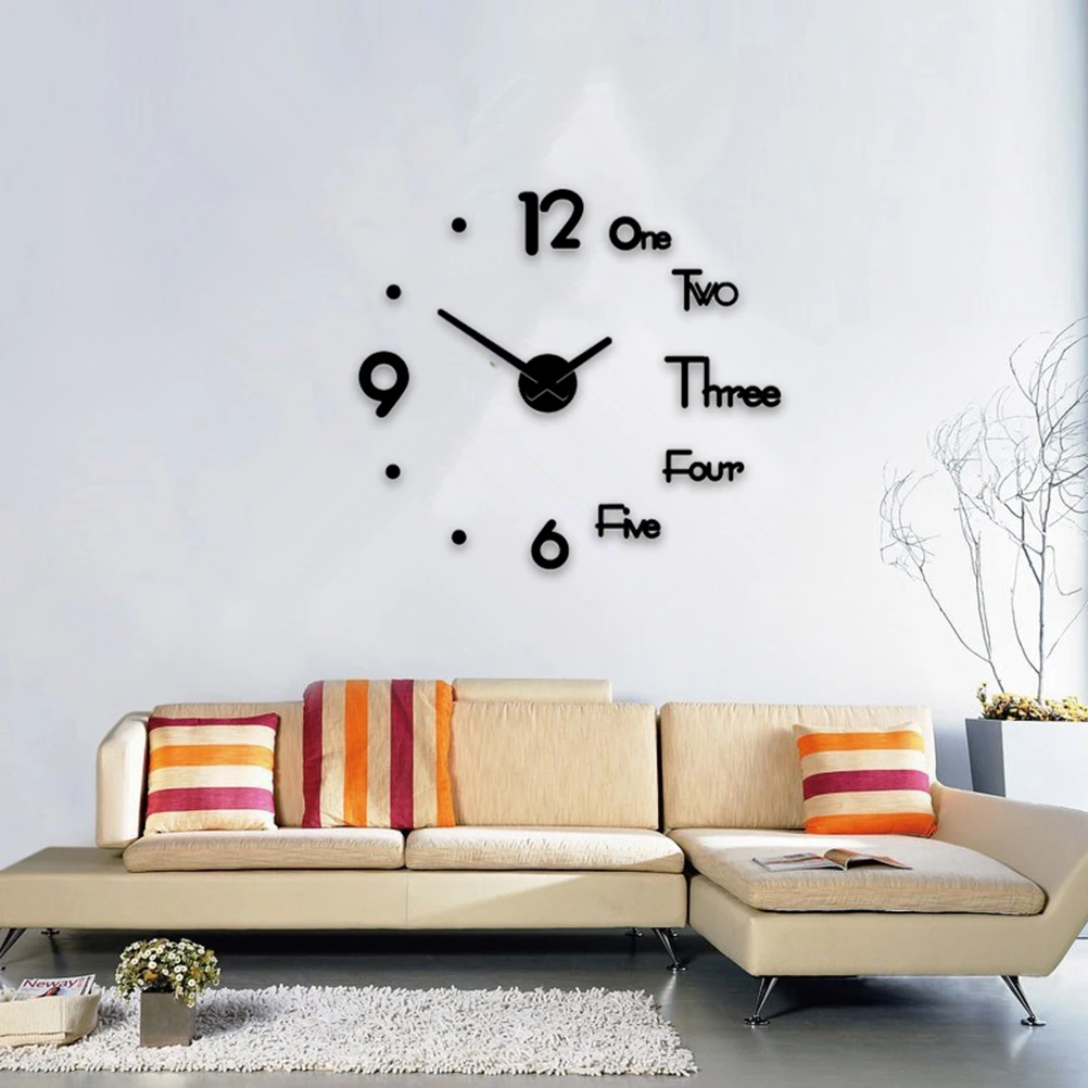 

Simple Wall Clock Room Clocks for Living Decor Decorative DIY Sticker Fashion Hanging Home Nordic