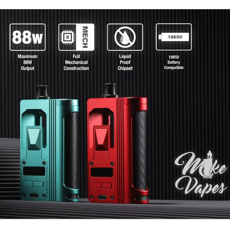 Original ThunderHead Creations X Mikevapes Blaze AIO Boro Mod 5-88W By 18650 Battery 510 Full Mechanical Electronic Cigarette