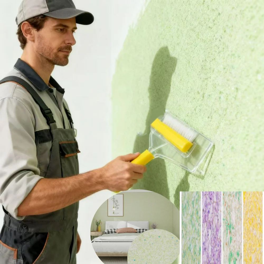 

Новая краска для ремонта стен, грязь, покрытие для стен, растительное волокно, грязевой ремонт стен, украшение для стен, экологическая краска, обои