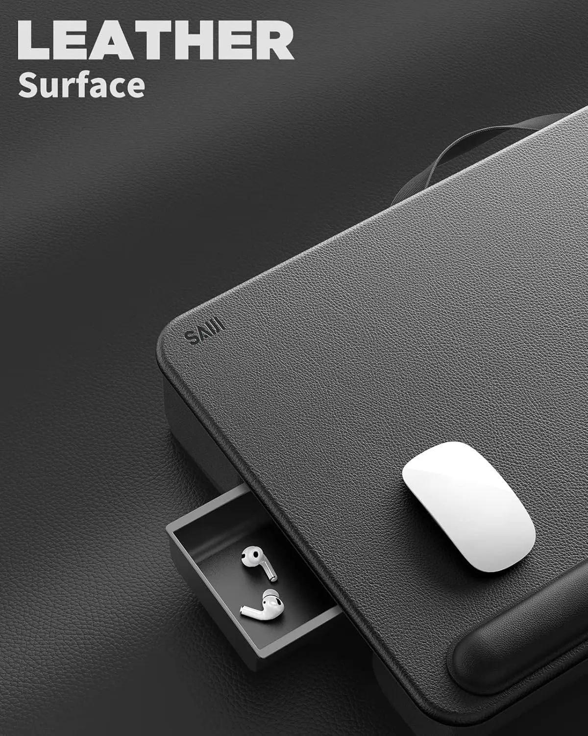 Portable Laptop Desk with Storage Drawer & Cushion, Fits 17" Laptops for Bed & Couch Use