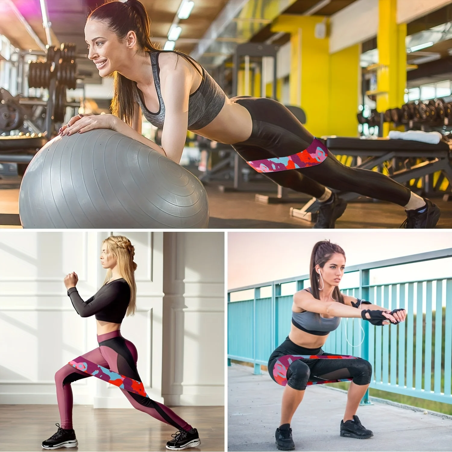 High-Quality Resistance Bands Loop for Home Gym Exercise: Fitness Yoga Workout Training for Whole-Body, Booty, Leg, and Arm - 1p
