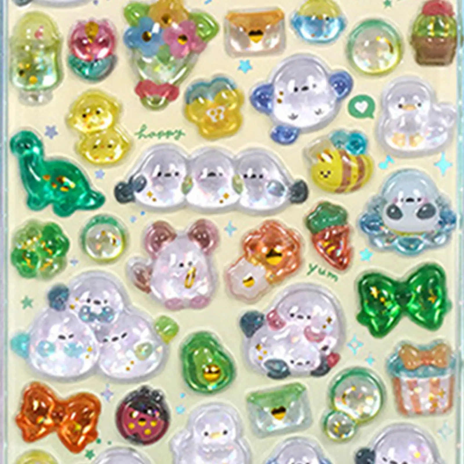 

Cute Stickers For Teens 3D Craft Stickers Resin Crystal Texture Decals For School Student Teen Child Adult Car Craft Laptop