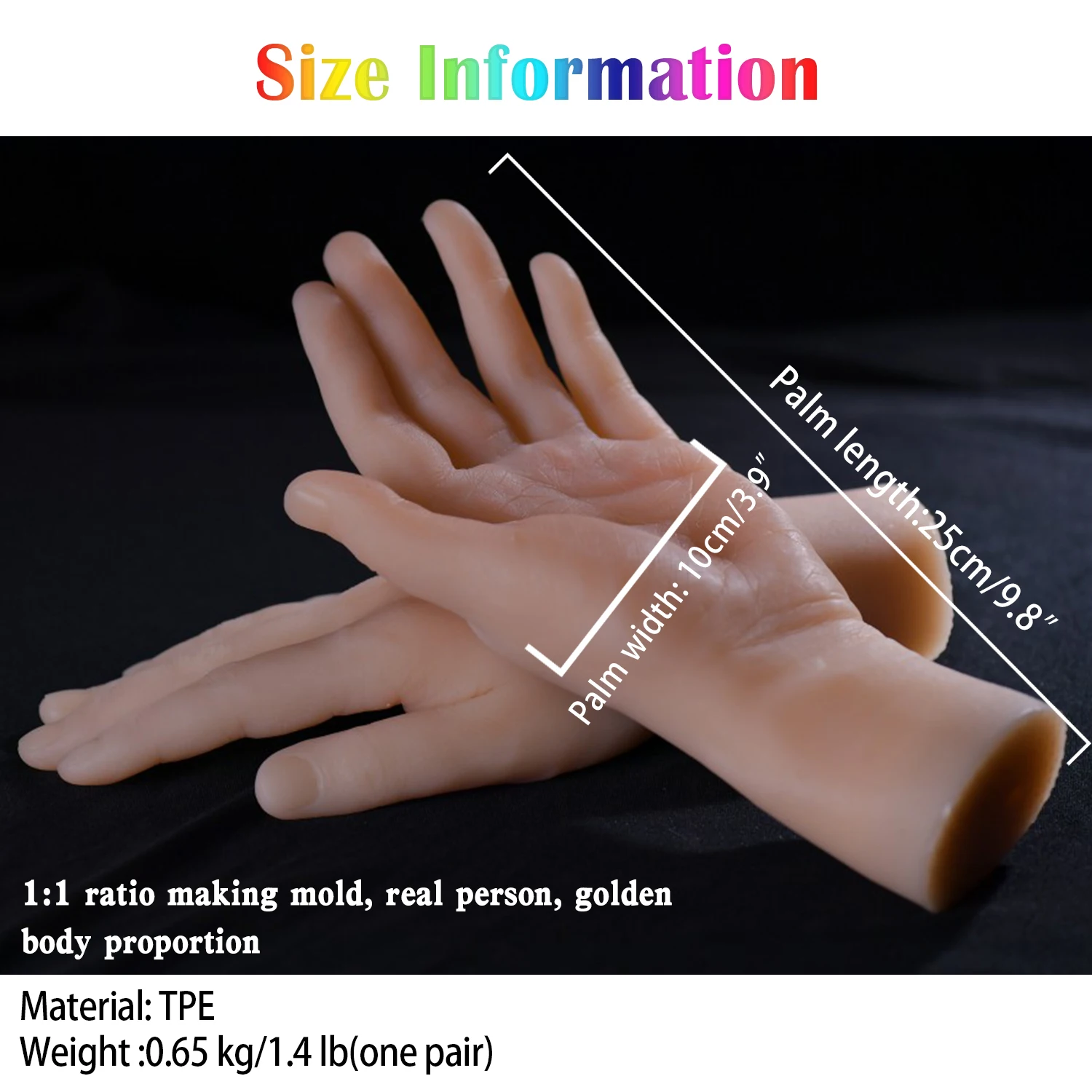 Silicone Hand Model Finger Bendable Positioning Male Mannequin Hand For Painting Photograph Jewelry Display Props