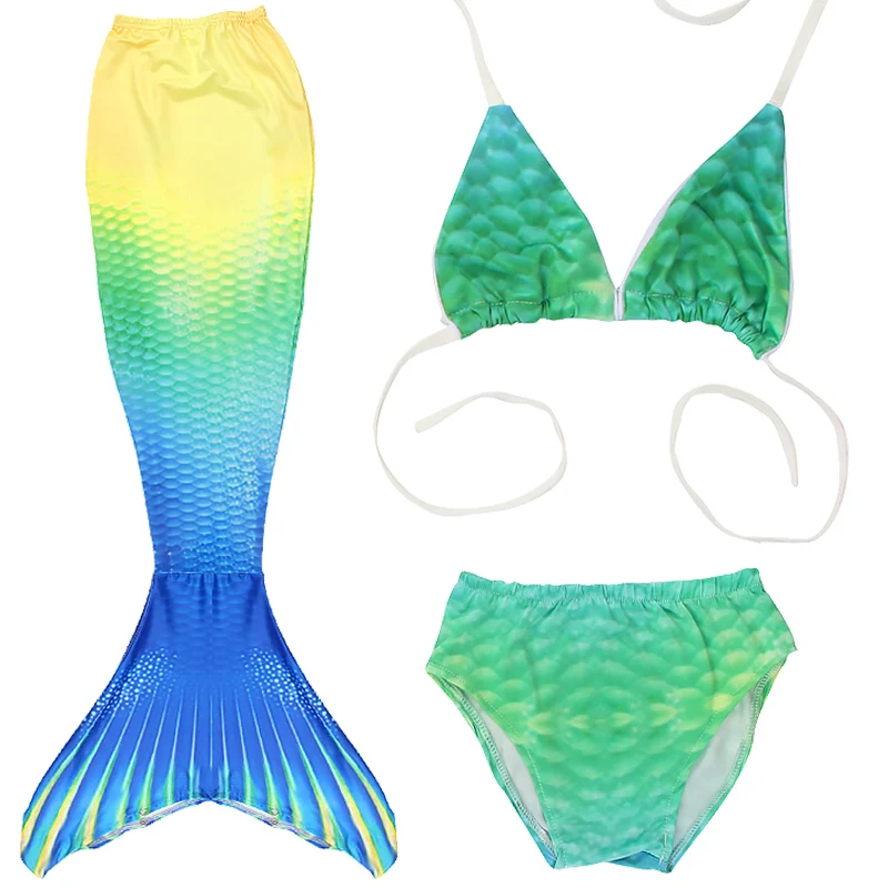 New Summer Swimming Beauty Fish Tail Role Playing Fantasy Swimsuit Children's Princess Pool Swimsuit Party Holiday Gift No Fins view 3