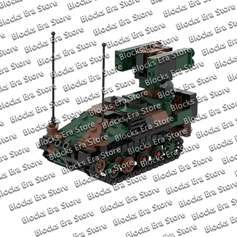 QWERT Military Air‑Defense Vehicle Model MOC Building Bricks War Equipment Modular Technology Gifts Holiday Assemble Toys Suit
