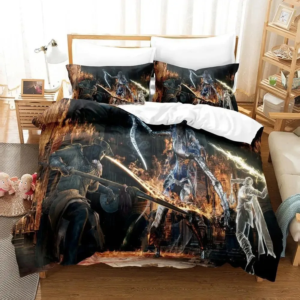 Dark Souls 3 Bedding Set Single Twin Full Queen King Size Bed Set Adult Kid Bedroom Duvet cover Sets 3D Print Game Bed Sheet Set