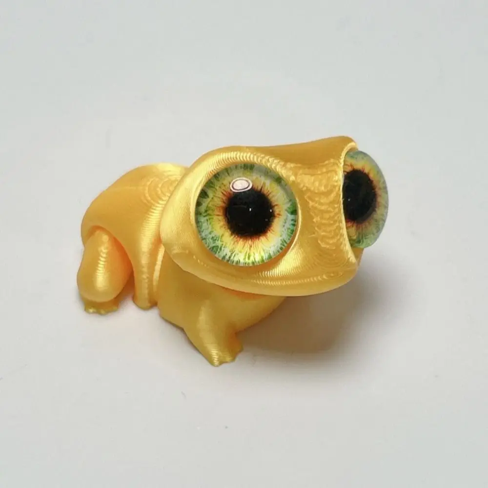 Cute Big Eyes 3D Printed Frogs Ornament Cartoon Realistic 3D Printed Frog Model Handicraft Figurine 3D Printed Frog