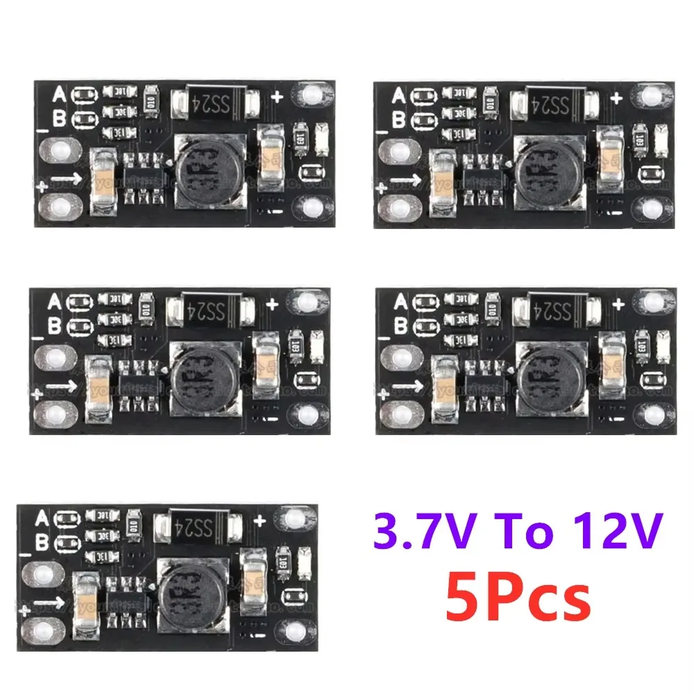 1/3/5Pcs Mini DC-DC Boost Step Up Converter Board Module 3.7V to 12V Voltage Regulator PCB Board Module Lithium Battery Boost