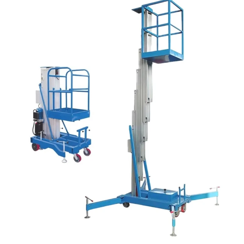 

8M small aerial work, lift single mast vertical telescopic, aluminum alloy lifting platform