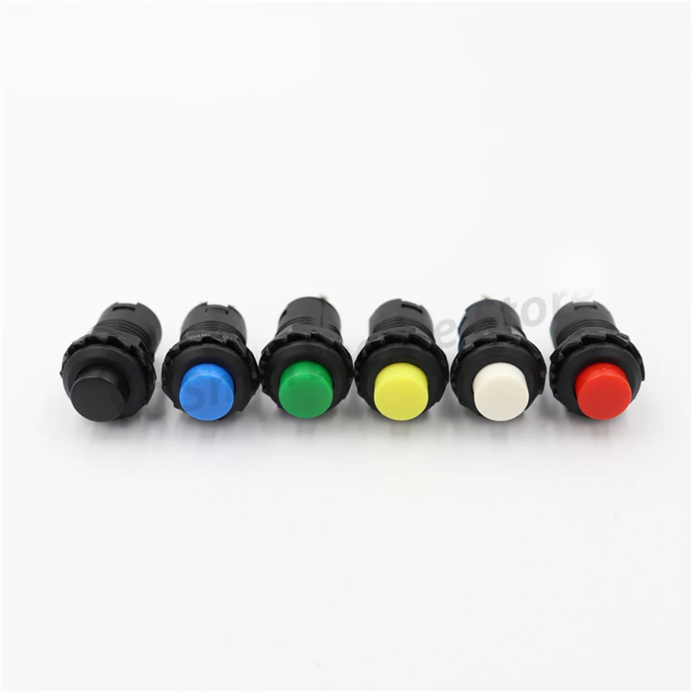 6pcs Self-Lock /Momentary Pushbutton Switches DS228 DS428 12mm OFF- ON Push Button Switch 3A /125VAC 1.5A/250VAC DS-228 DS-428