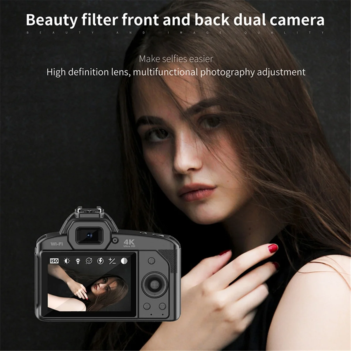 A796T- Professional Digital Camera HD 4K Camera Digital WIFI Camera with 16X Zoom Night Vision Camera with Microphone