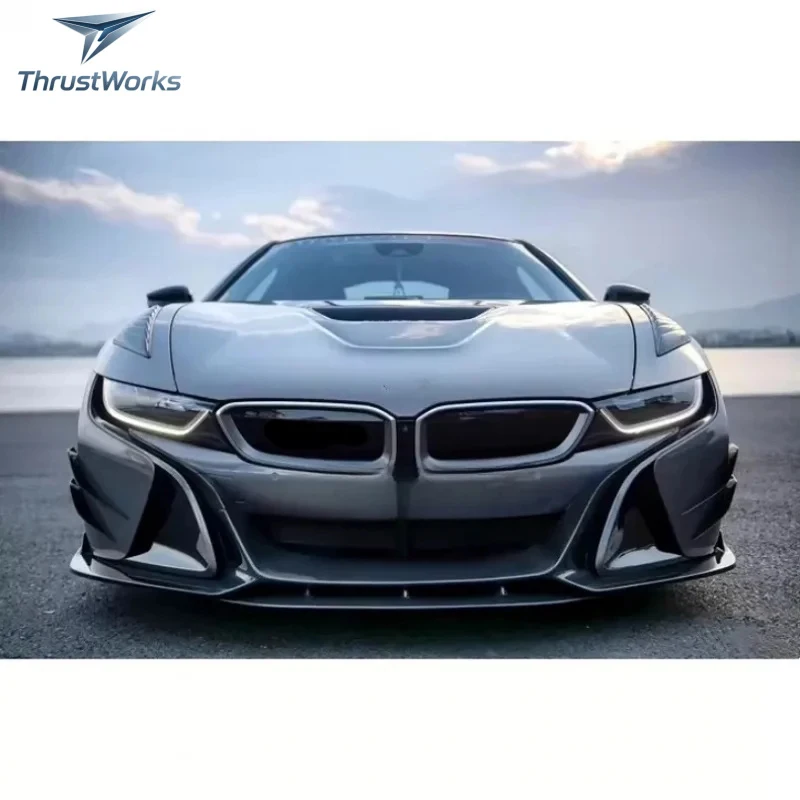 ThrustWorks Premium Accessories Carbon Fiber Front Lip I8 Car Parts Body Conversion Kit CarDurle New