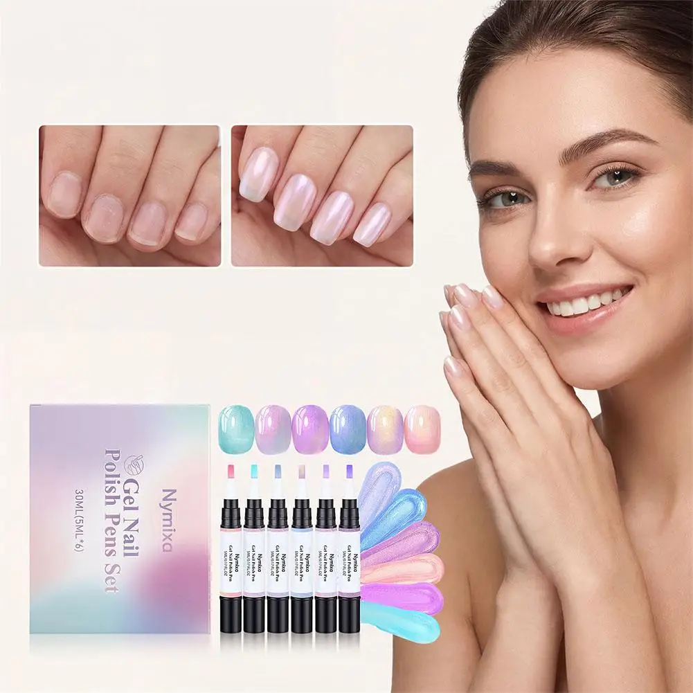 Multi-Color 3in1 Gel Nail Polish Pens Set Quick Dry Long Lasting No Base Top Coat Needed Easy DIY for Beginners  Polish Pen