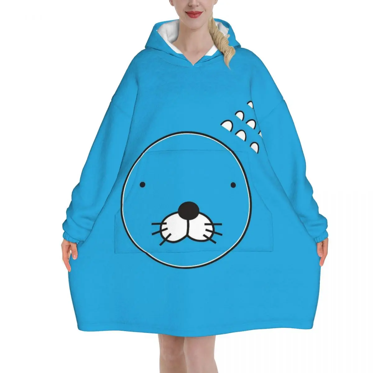 Oversized Bonobono Wearable Blanket Gifts for Women Men Ultrasoft Plush Warm Sweatshirt Blankets With Pocket