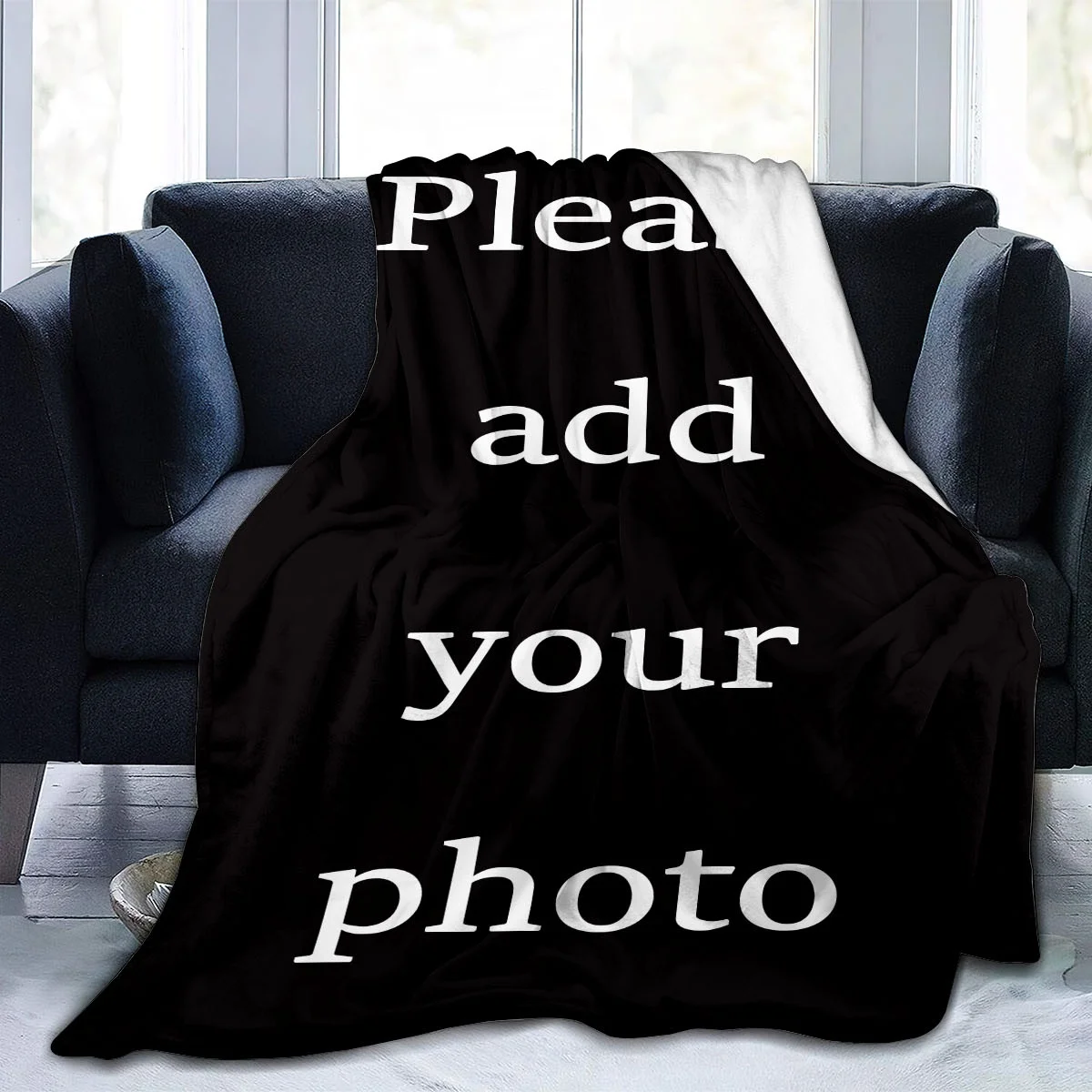 بطانية صوف الفانيلا الرقمية المخصصة، مناسبة للأسرة العائلية والأرائك والمكاتب والتخييم في الهواء الطلق وبطانية مخصصة مع الصور