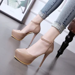 Maogu Pointed Toe Korean Female Black Sexy Female Platform High Heels Shoes Stilito Heel Women Pumps Summer Footwear Woman 34