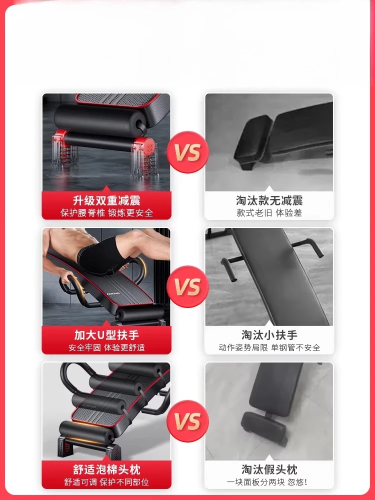 Home Exercise Equipment, Sit-up Aids, Abdominal Muscle Training Supine Boards