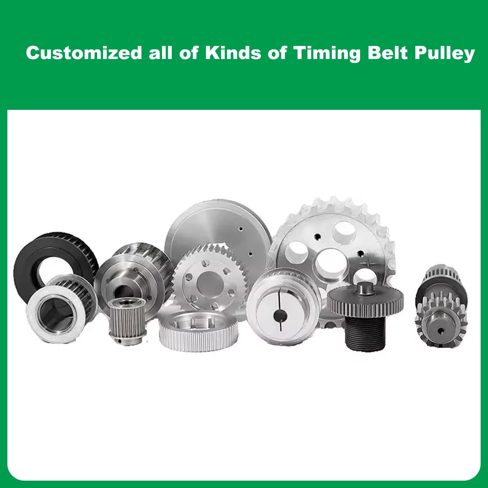 

Customized Various Types of Synchronous Wheels 3M/5M/8M/14M/5GT/MXL/XL/L/H/T2.5/T5/T10, Various Types of Gear Trapezoidal Teeth