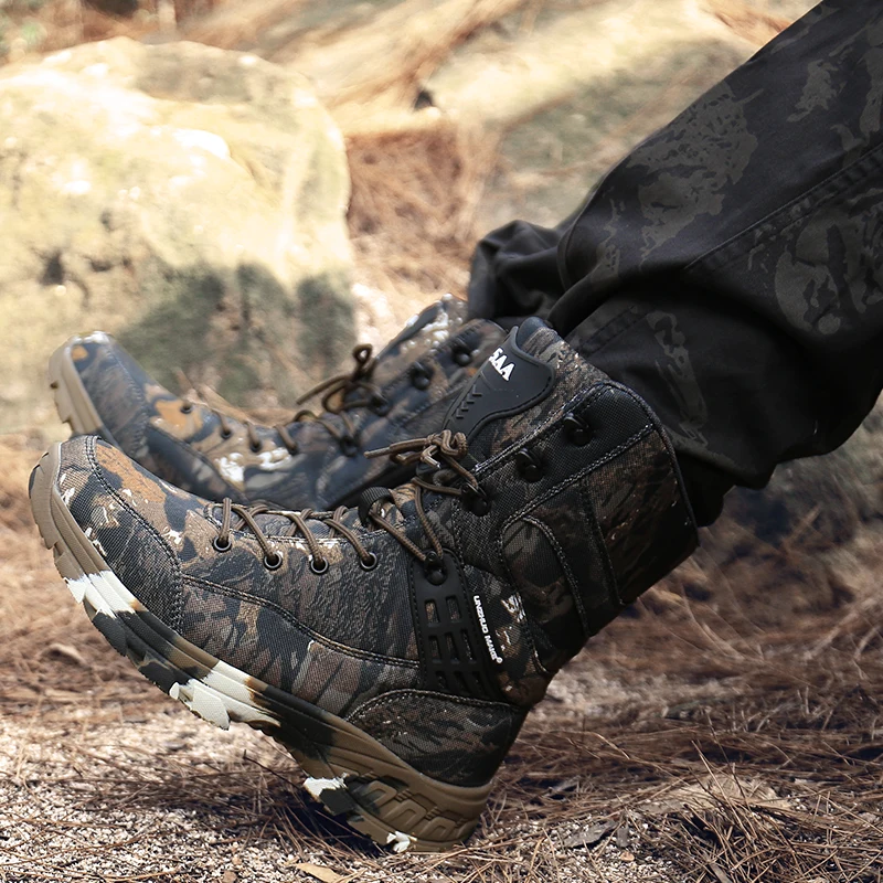 Neue Armee-Stiefel für Herren, atmungsaktiv, wasserdicht, Unisex, zum Schnüren, ultraleichte Sicherheitsstiefel für Jagd und Camping, taktische Stiefel für Herren, Arbeit, Outdoor