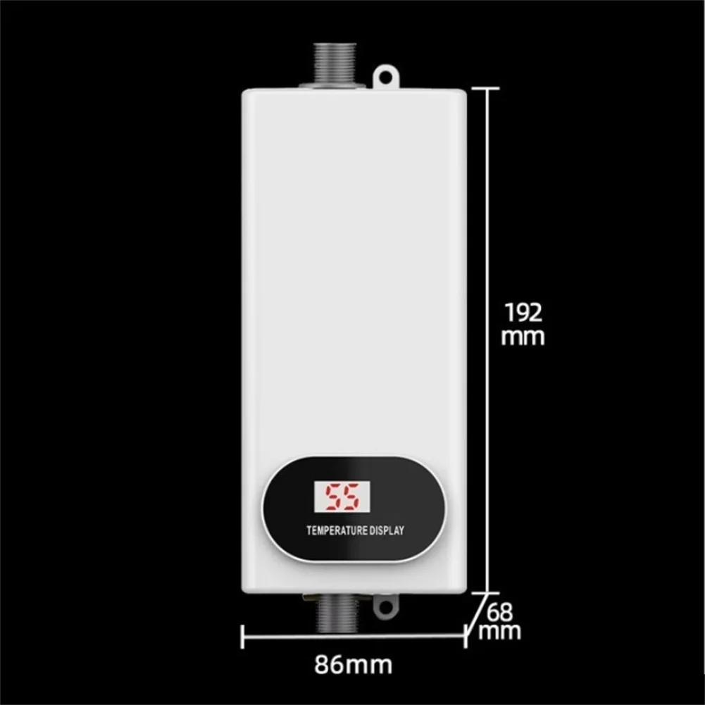 3500W Instant= Electric Water Heater Faucet Tankless Kitchen Bath Tap With LCD Display Fast Heating Safe Shower Sink Warmer