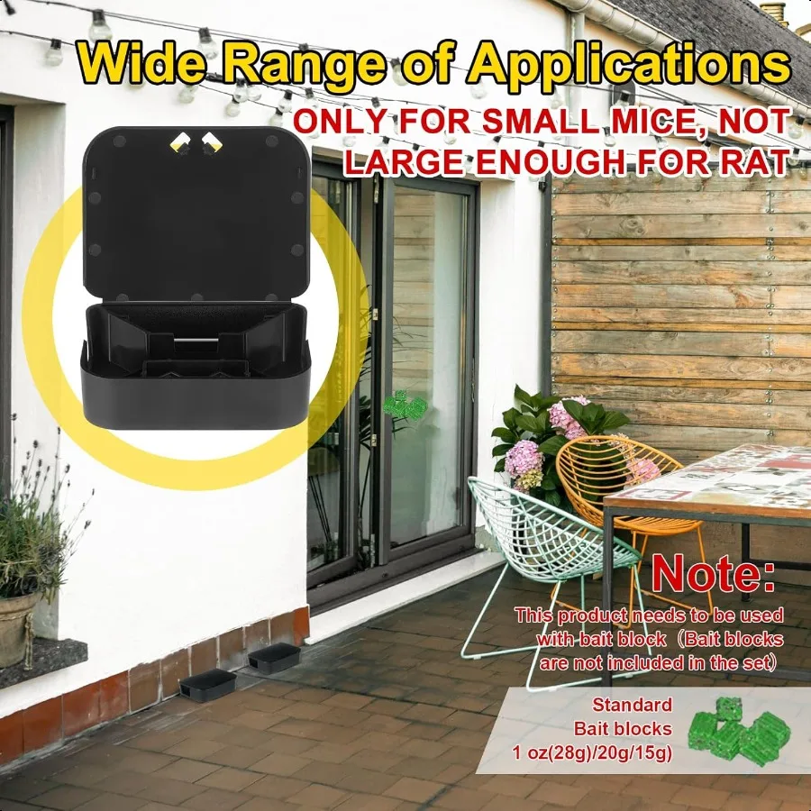 12 Pcs Mouse Bait Stations Mouse Stations with Keys Traps Keeps and Pets Indoor and Outdoor Only for Small Mice Bait Not Includ