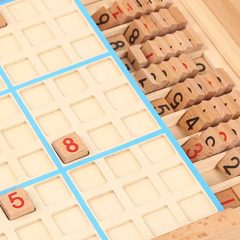 Sudoku palabras cruzadas Montessori dígitos educativos de madera juegos lógicos de inferencia cuadrado latino matemáticas número juegos de lugar Juguetes