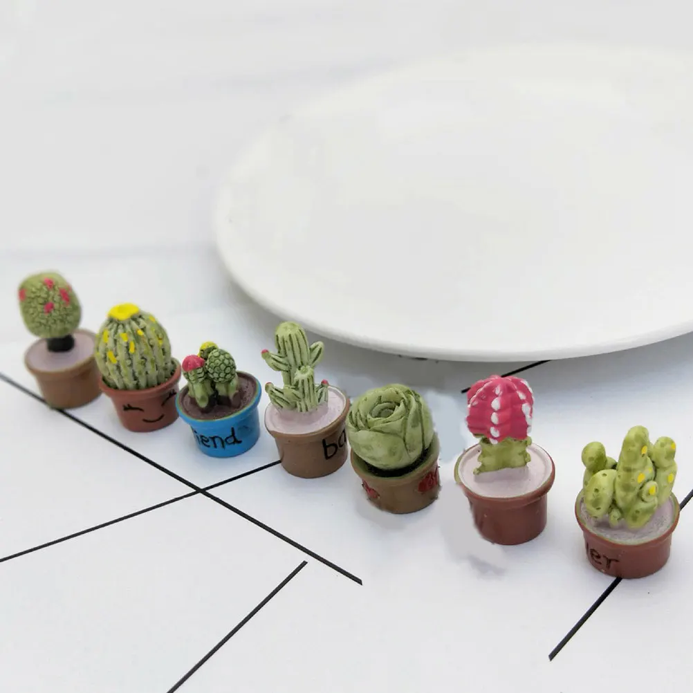 

10pcs Simulation Cactus Artificial Succulent Small Fake Plants Decorative Bonsai Green Plant Easy Maintenance Bedroom Study