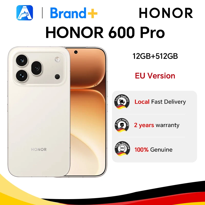 HONOR 600 Pro, EU-Version, 5G-Smartphone, 200-MP-Kamera für gestochen scharfe Nachtaufnahmen, optischer Bildstabilisator (OIS), 6400-mAh-Akku, Snapdragon 8 Elite, Schutzklassen IP68, IP69 und IP69K,