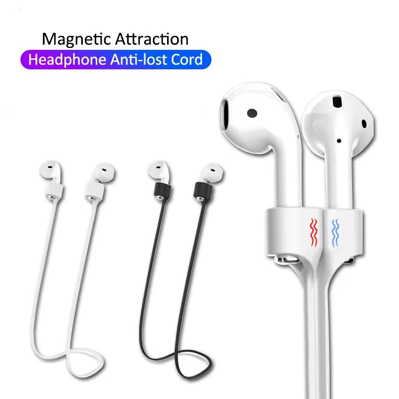 3 Cordini Antismarrimento Magnetici Per AirPods, 70 Cm, In Silicone, Multicolore, Per Auricolari Wireless Con Stelo 5.5-9.5 Mm