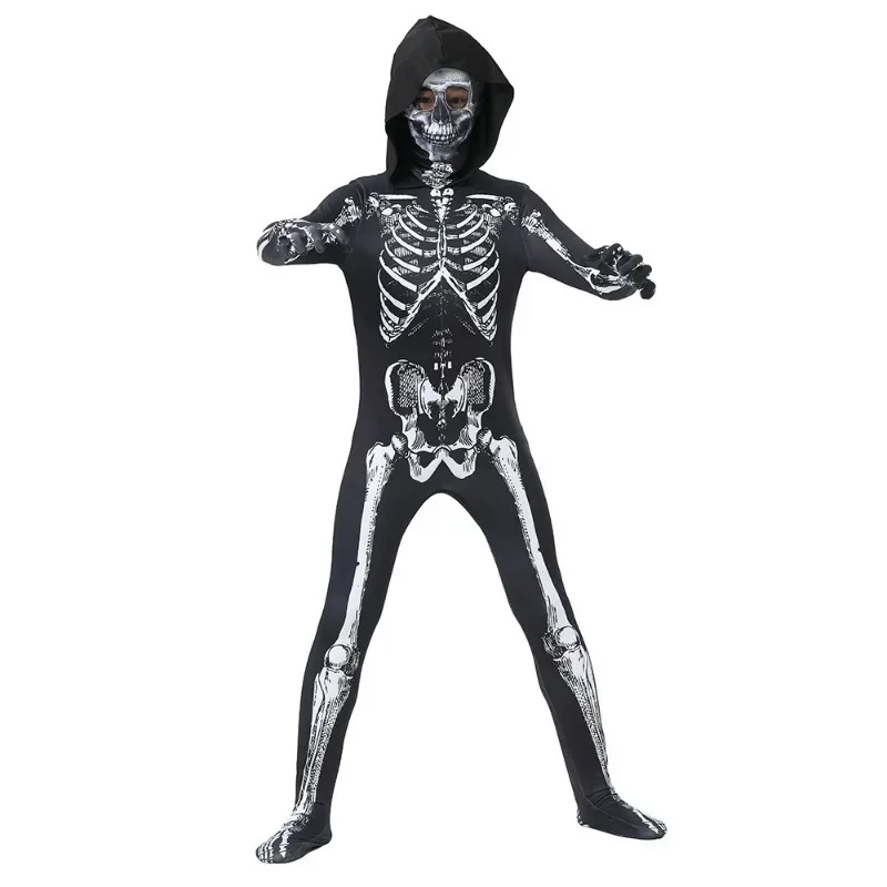 Kerst Enge Zombie Kostuum Skelet Skull Cosplay Kostuum Halloween Kostuum Voor Kinderen Volwassen Carnaval Feest Verkleden