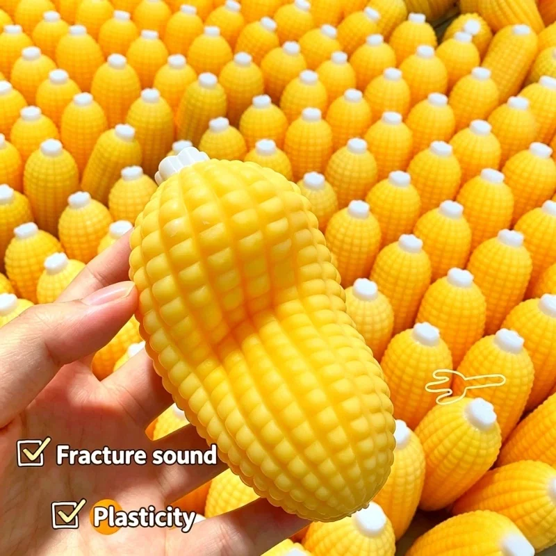 Corn  Squishy Squeeze Toys Non-Bounce Moldable Stress Ball Fidget Toy ASMR Sensory Stress Relief Toys for Adults Gifts
