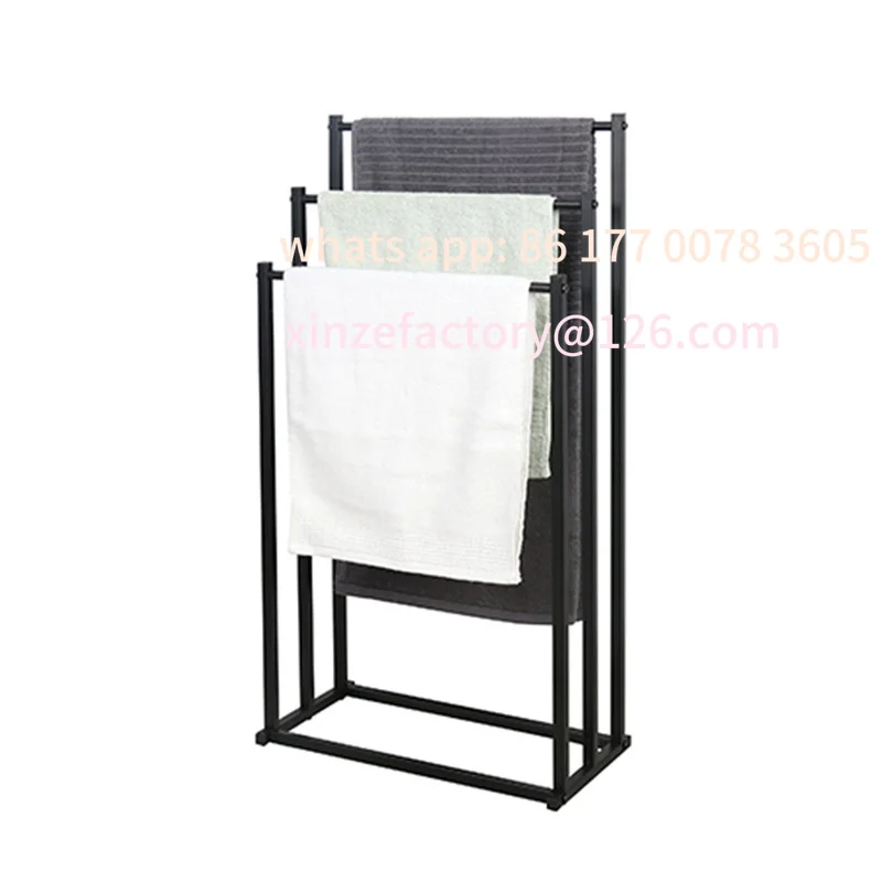 

Customizable Three-layer, Bathroom Outdoor Wide Metal Towel Racks, Pool Towel Blanket Racks