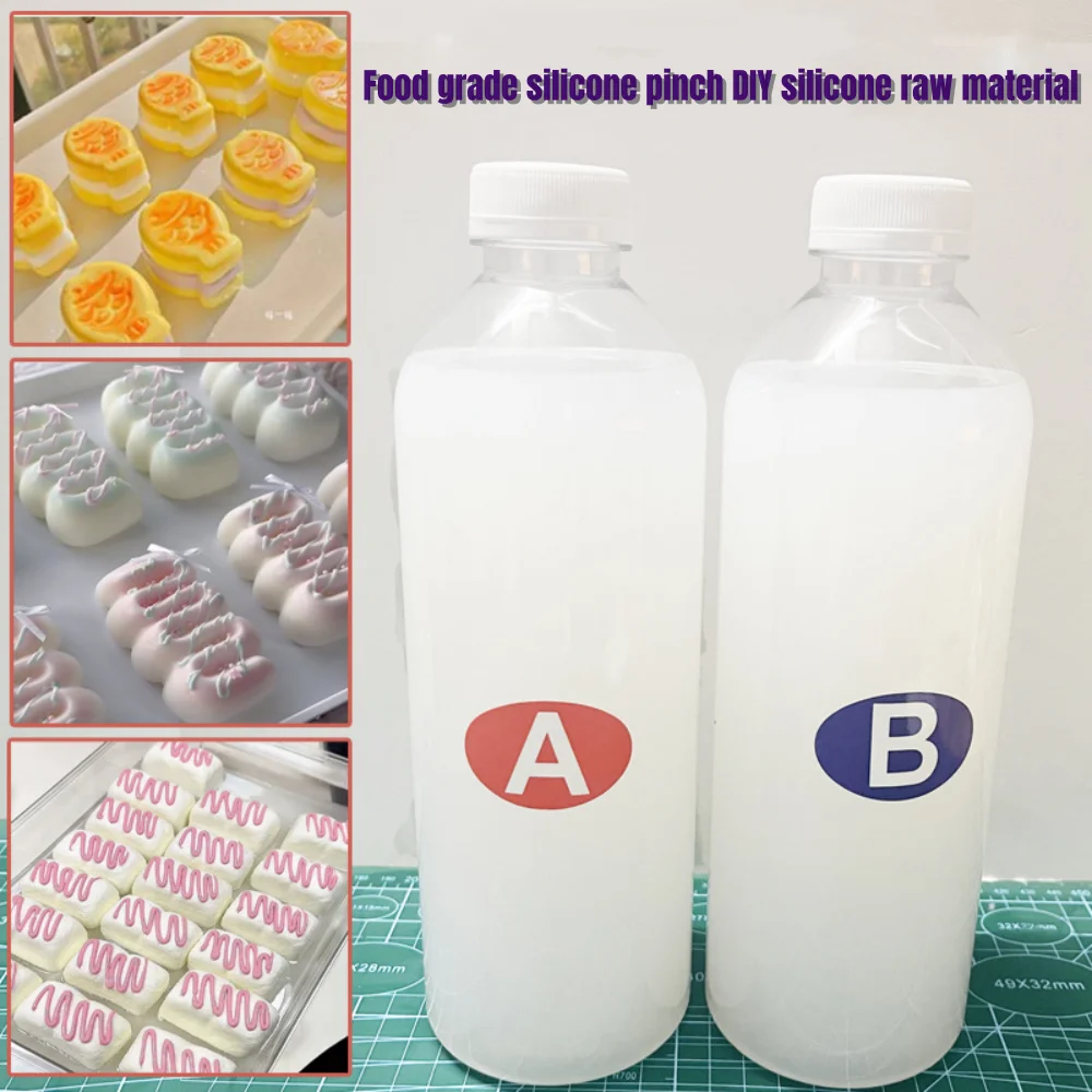 Squeezing liquid silicone DIY pressure reducing toy AB silicone raw material semi transparent 1:1