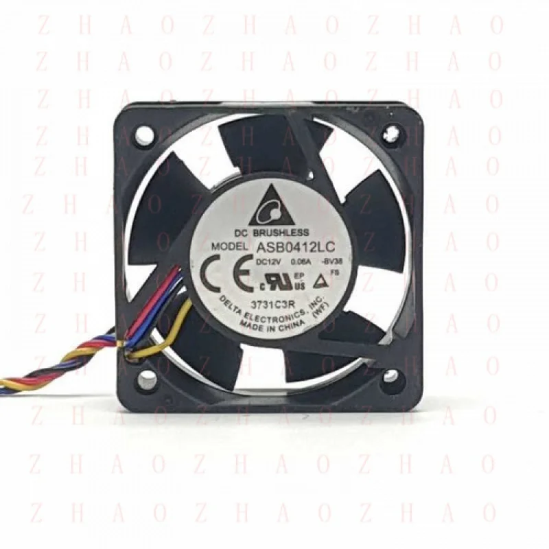 L+ FOR Delta ASB0412LC DC 12V 0.06A 40mm 4015 4 wires 4CM case small cooling fan 40x15