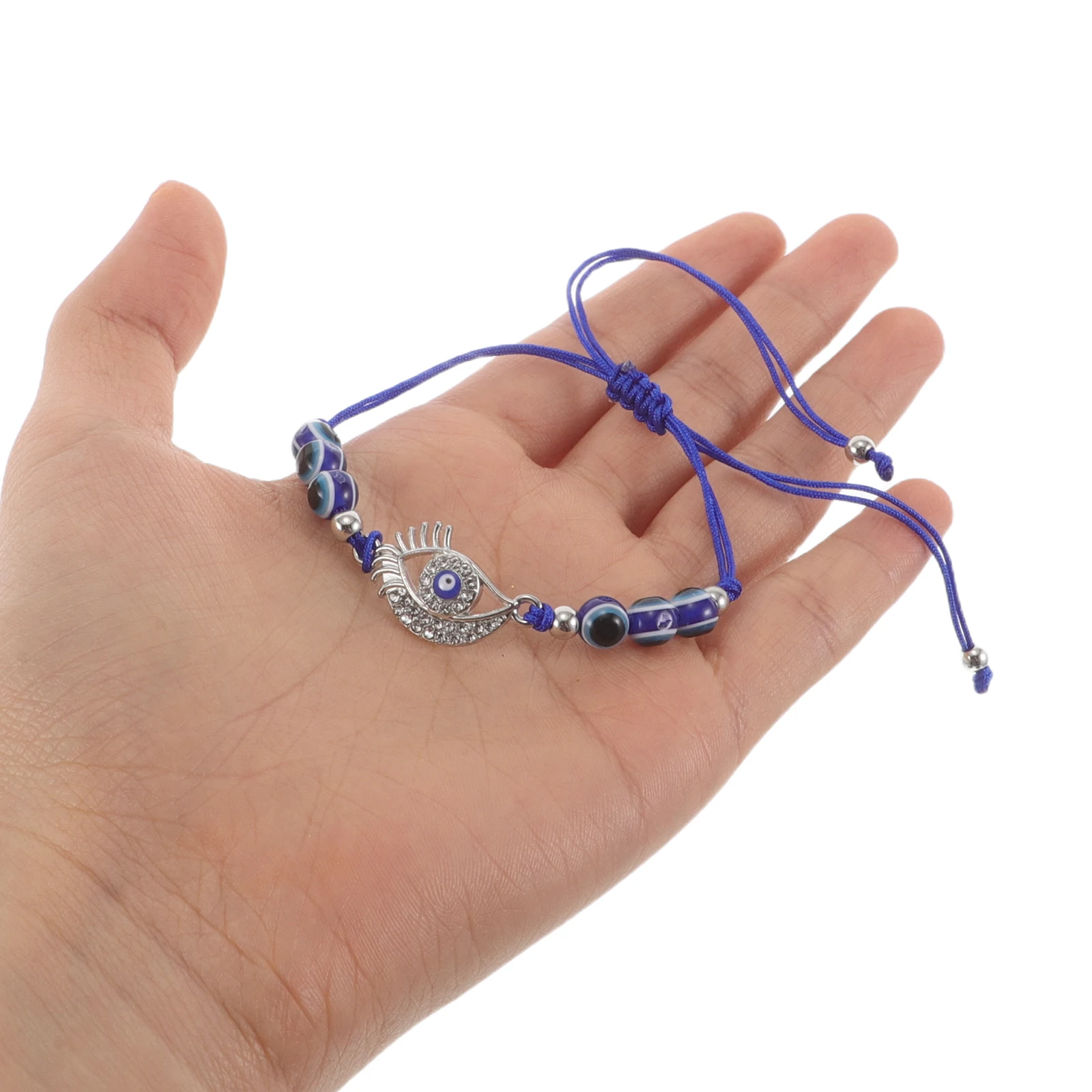 

6Pcs Evil Eye Bracelets Adjustable Beaded Rope Bracelet Blue String Good Luck Turkish Eye Jewelry Party Festival