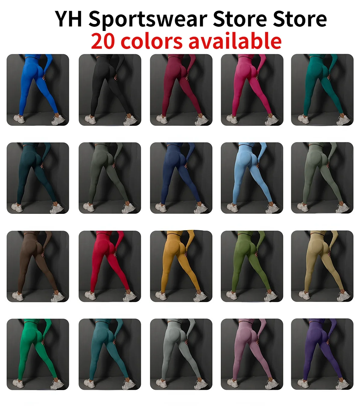 Pantaloni da yoga autunnali senza cuciture Leggings da fitness sportivi ad alta elasticità da donna a vita alta da palestra Scrunch Butt Leggings da