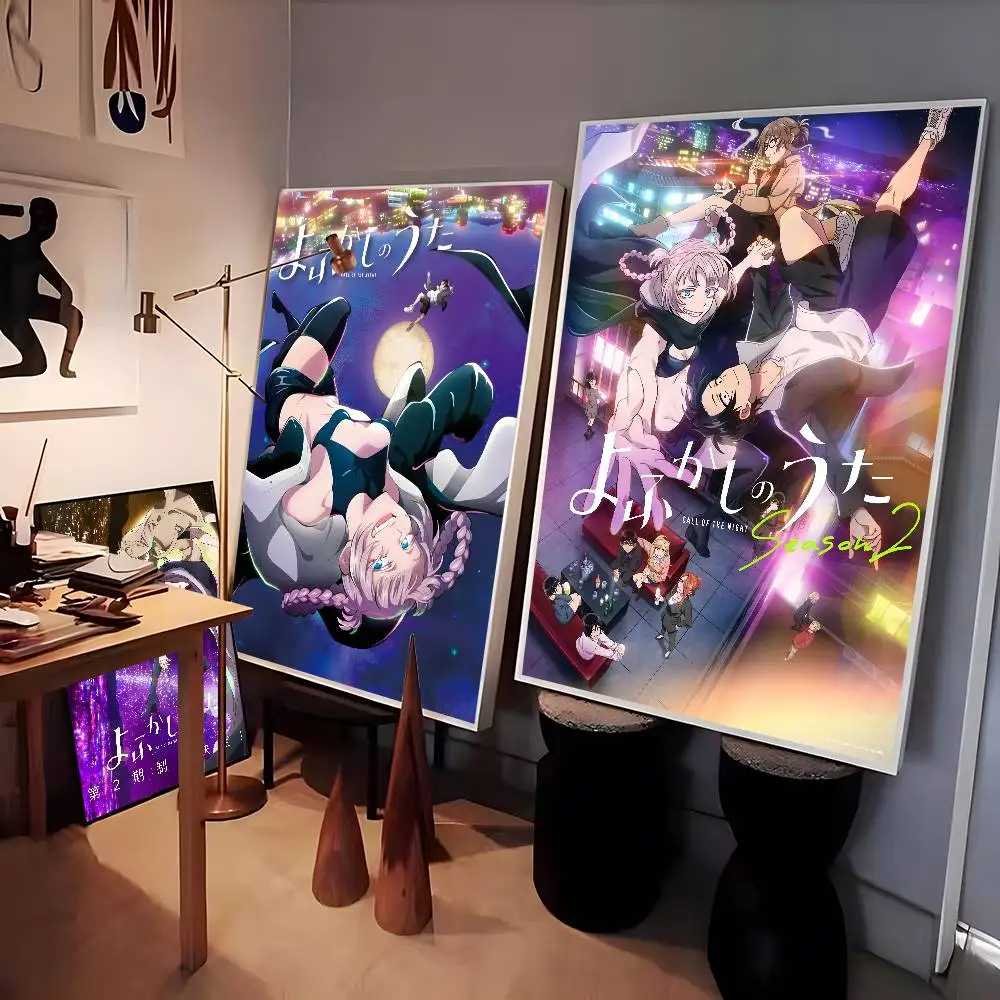 نداء الليل أنيمي المشارك عالية الجودة طباعة ديكور المنزل جدار الفن جدارية غرفة زخارف للحانات