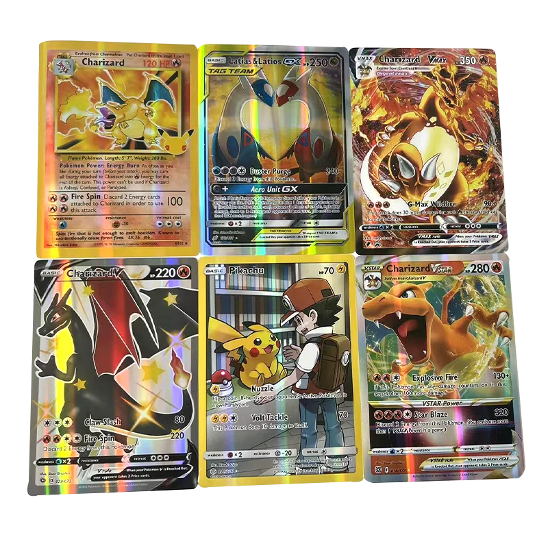 Cartes Pokémon de Grande Taille 15x21cm, Vmax, Vstar, GX, Lettres de Vministériels x, Arc192., Pikachu, Dracaufeu, Super Rare, Arc-en-ciel, 30 à 5