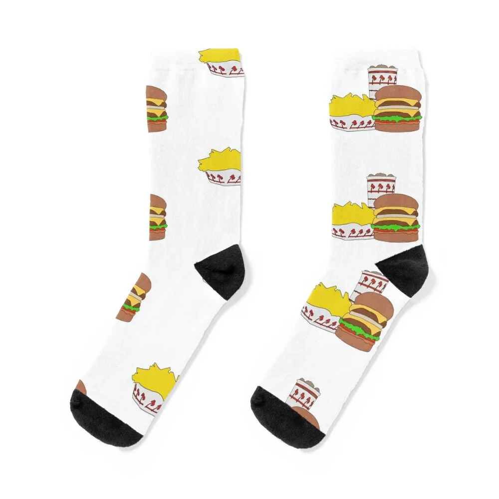 

in-n-out sketch Socks designer brand Sports tennis Christmas Socks Ladies Men's