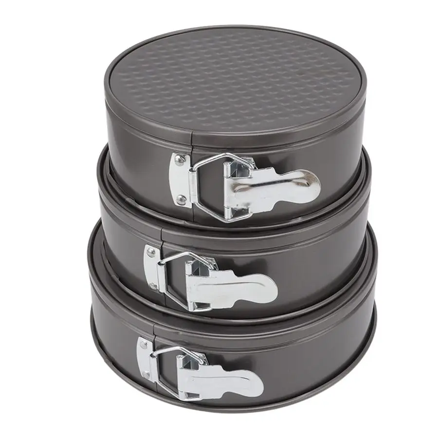

Pan, Round Springform Pans, Prevent Sticking Cheesecake Pan Set, Black Removable Bottom Baking Tool, for Cheesecake, Pizza, Brea