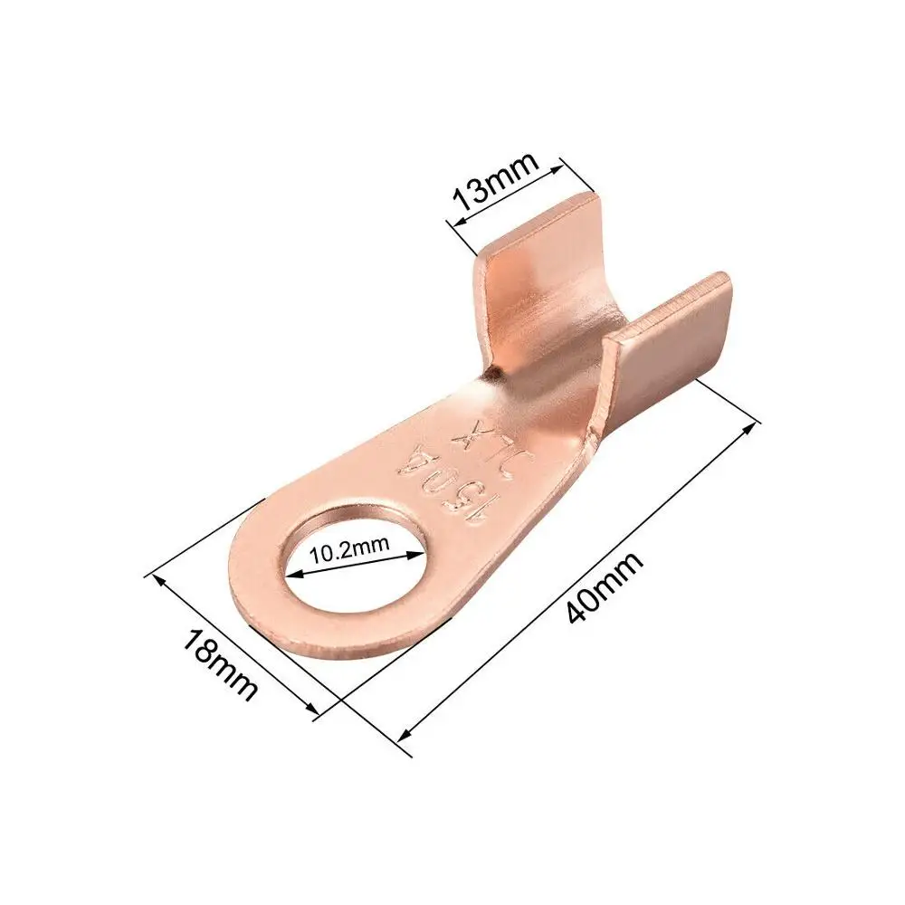10Pcs 150A Copper Battery Cable Connector Terminal Crimping 16-35mm2 Wire OT-150A