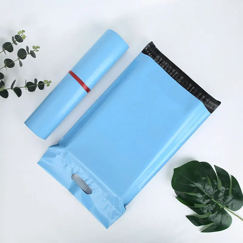 

Relcheer 50Pcs Express Mailing Tote Bags Blue Poly Glue Seal Courier Postal Parcel Bag Portable Envelope Clothing Gifts Pouch