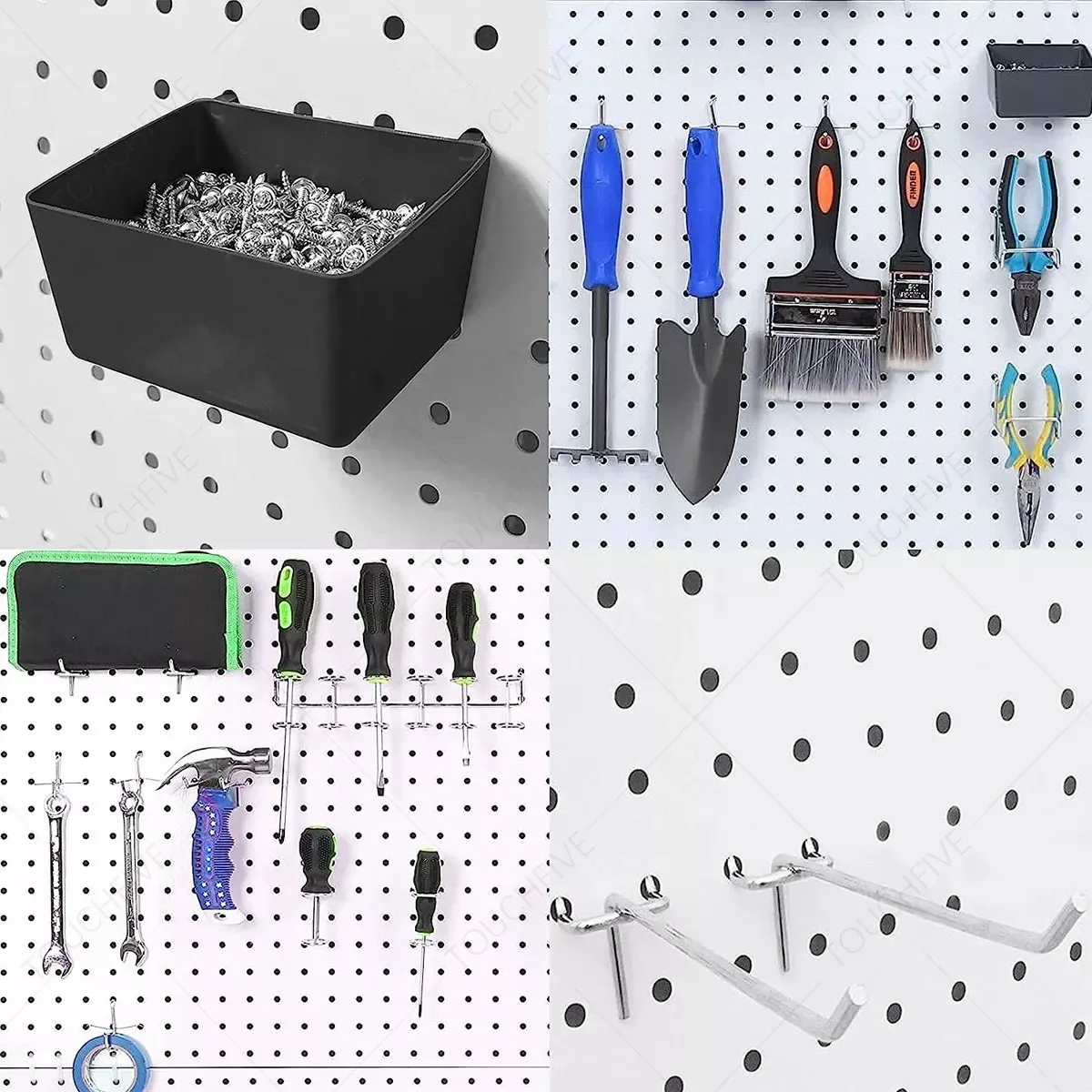 114pcs Metal Pegboard Hooks Pegs Board Organizer Assortment Kit Peg Locks Garage Work Shop Storage Hanging Applications